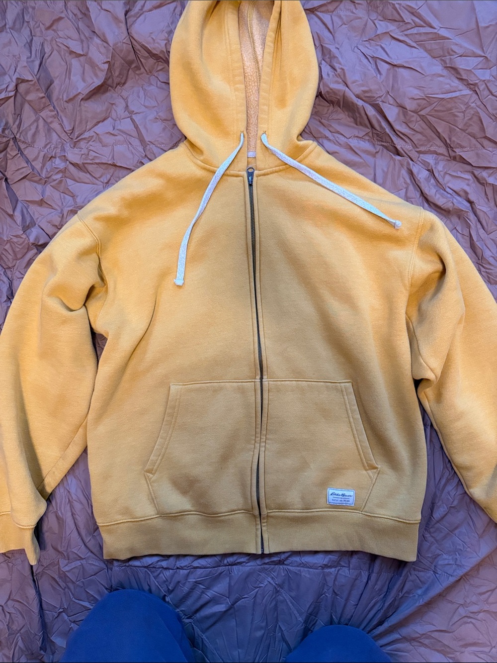 Eddie Bauer Zip-Up Hoodie in Mustard - Casual Everyday Layer